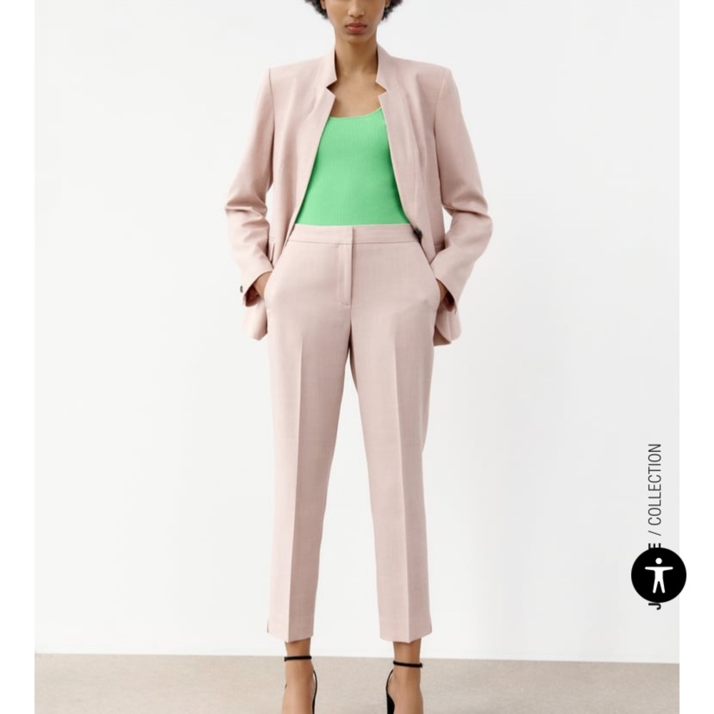 NWT Zara US size 6 pink/blush trousers